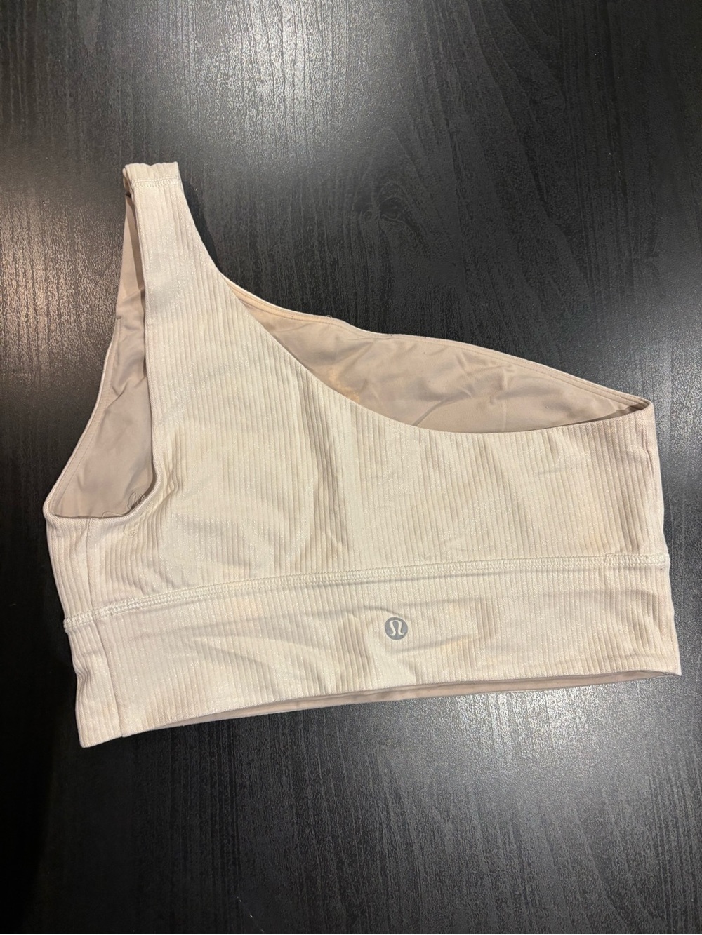 One-Shoulder Ribbed Lululemon Top - Picture 2 of 2